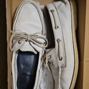 Sperry White Boat Shoes